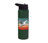 Seagull Flight Freedom Soaring Feathers Grace Birds Sky Stainless Steel Insulated Water Bottle
