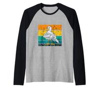 Seagull Harbour Albatros Vintage Retro Beach Bird Terns Raglan Baseball Tee