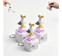 Seagull Mine Sound Button Keychain,Portable Stress Relief Toy,Real Sound & LED Light Button Keychain,Funny Interactive Desk Toy for Adults (3PC)