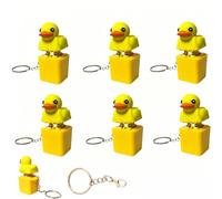 Seagull Mine Sound Button Keychain, Rechargeable Frog Duck Croaking Keychain with LED Light & Real Sound, Desk Stress Relief Toy Gifts for interactive (D)