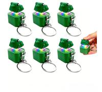 Seagull Mine Sound Button Keychain, Rechargeable Frog Duck Croaking Keychain with LED Light & Real Sound, Desk Stress Relief Toy Gifts for interactive (Green)