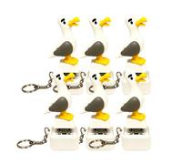 Seagull Mine Sound Button Keychain Seagull Clicker Fidget Toys (Clear*6)