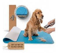 Seagull Multipurpose Foam Rubber Pet Grooming Table Mat 24 x 36 Inch Dog Grooming Mat for Table Cat Grooming Mat Dog Bath Mat Vet Bedding Non Slip Soft Waterproof Light Blue