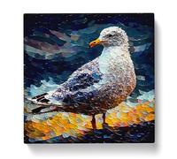 Seagull Neo Impressionism Canvas Wall Art Print 20x20 Inch