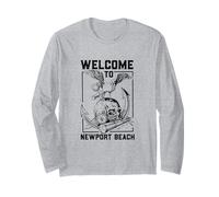 Seagull on Skull - Newport Beach Long Sleeve T-Shirt