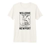Seagull on Skull - Newport Premium T-Shirt