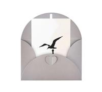 Seagull silhouette patterned Gray party invitation, vertical greeting card, suitable for anniversary