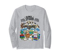 Seagull Slowly Crushing 4th Grade Sloth Geography Student Long Sleeve T-Shirt