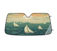 Seagull Sunset Car Windshield Sun Shade,Cars Shade Front Windshield,Blocks UV Ray to Keep Your Vehicle CoolSun Visor Protector for Fits Car Truck SUV (55"x27.5")