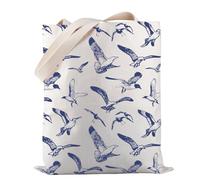 Seagull Theme Tote Bag Ornithology Tote Bag Nautical Theme Tote Bag Bird Watcher Gift Seagull Lover Gift (Seagull Theme tb)