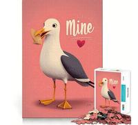 Seagull with Cookie And 'Mine' Text 1000 Piece Jigsaw Puzzles for Adults Jigsaw Think Toy Home Enjoy Fine Cut Santa Wish Gift (38x26cm)