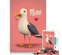 Seagull with Cookie And 'Mine' Text 1000 Piece Jigsaw Puzzles for Adults Teenagers Wise Think Toy Stress Relief Clear Cut (50x75cm)