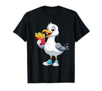 Seagull with Fries and Sneakers Fun T-Shirt