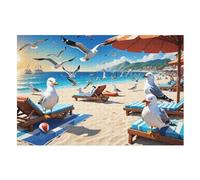 Seagull Wooden Jigsaw Puzzle for Adults 1000 Piece Puzzles for Kids Challenging Game (75×50cm)