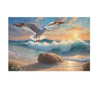 Seagull Wooden Puzzles for Adults,1000 Piece,Jigsaw Puzzle for Teens Brain Challenge （75×50cm）