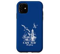 Seagulls And Lighthouse Cape May New Jersey Landscape Retro Case for iPhone 11