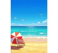 Seagulls Beach 150 Piece Jigsaw Puzzles for Adults, Colourful, Challenging & Brainteasing Adult puzzles 150 Pieces Chairs, Fun jigsaws for The Whole Family 14x10 inch