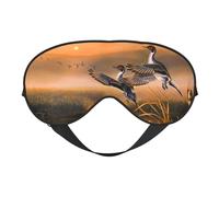 Seagulls by The Lake in The Sunset Double Sided Sleep Mask, Adjustable Blackout, Silk-Like Eye Mask for Sleeping,Travel, Soft, Breathable, Lightweight Comfortable Blindfold