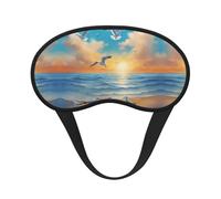 Seagulls by The sea Blackout Sleep Mask with Elastic Band Design Fits All Head Shapes Ideal for Travel Office and Shift Work