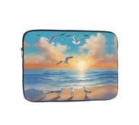 Seagulls by The sea Printed Laptop Protective Case Portable Laptop Bag Suitable for Everyday Use 10 inch