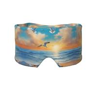Seagulls by The sea Unisex Side Sleeping Headband, Sleeping Eye Mask and Ear Muffs, (26.8 * 4.3 inches), Indoor and Outdoor Travel Yoga Adjustable Comfort Eye and Ear Muffs,
