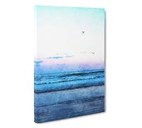 Seagulls Flying High Canvas Print | Gallery Wrapped 30mm Frame Wall Art | 30x20 inches | Ready to Hang | Modern Bird Picture | Living Room Bedroom Lounge Office