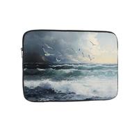 Seagulls Flying Low Printed 17 inch Laptop Case, Business/Office Commuter Laptop Case