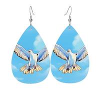 Seagulls in flight Leather earrings, European and American style earrings for young women, birthday gifts/Valentine's Day gifts
