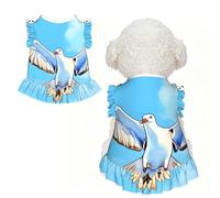 Seagulls in flight M Pet Apparel for Small Dogs-Cute Summer Outfit for Puppy, Soft Breathable Pet Clothes for Cat