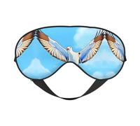 Seagulls in Flight Print Eye Mask for Comfortable Sleep – Elastic Nighttime Shade, Perfect for Plane, Travel, and Meditation