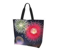 Seagulls in flight Printed Women's Handbag Large Capacity Shoulder Bag Suitable for Shopping Work Travel and Gym, Splendid Fireworks, One Size