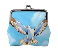 Seagulls in Flight Womenâ€™s Small Coin Purse,Rectangle Kiss Lock Coin Pouch, Pocket-Sized, Mini Coin Purse for Women
