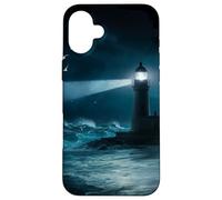 Seagulls Lighthouse Ocean Lovers Sea Shore Water Blue Waves Case for iPhone 16 Plus