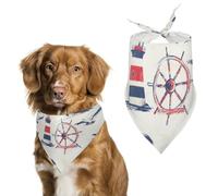 Seagulls Lighthouse Sailing Boat Rudder Pet Bandana Dogs Triangle Scarf Cats Handkerchief Puppy Costume