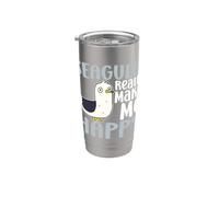 Seagulls Make Me Happy You Not So Much Funny Seagull Stainless Steel Insulated Tumbler