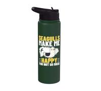 Seagulls Make Me Happy You Not So Much Funny Seagull Stainless Steel Insulated Water Bottle