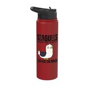 Seagulls Make Me Happy You Not So Much Funny Seagull Stainless Steel Insulated Water Bottle