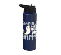Seagulls Make Me Happy You Not So Much Funny Seagull Stainless Steel Insulated Water Bottle