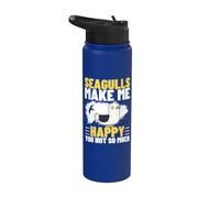 Seagulls Make Me Happy You Not So Much Funny Seagull Stainless Steel Insulated Water Bottle