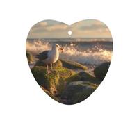 Seagulls Rocks Beach Sunshine Car Air Fragrance Tablets Love form | Hanging Interior Home Decor Freshener Aromatherapy Pads