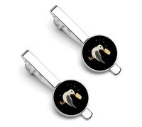 Seagulls With A Cracker Silver Tie Clip Suit Accessories for Men Necktie Bar Set Pin Business Wedding