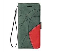 SEAHAI Case for Google Pixel 8 Leather PU Wallet Book Folio Stand View Case, Ultra-thin Shockproof Cover Kickstand with Credit Card Slots TPU Shell Magnetic Close - Green