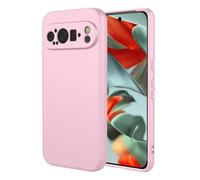 SEAHAI Case for Google Pixel 9 Pro, Ultra Thin Silky-Soft Touch Soft Liquid Silicone Phone Cover with Shockproof Airbag Design, Premium TPU Bumper Fashion Case - Pink