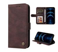 SEAHAI Case for Google Pixel 9A Leather PU Wallet Folio Stand Cover, Ultra-thin Shockproof Case Kickstand with Credit Card Slots TPU Shell Magnetic Close - Brown