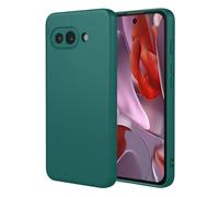 SEAHAI Case for Google Pixel 9A, Ultra Thin Silky-Soft Touch Soft Liquid Silicone Phone Cover with Shockproof Airbag Design, Premium TPU Bumper Fashion Case - Dark Green