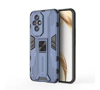 SEAHAI Case for Honor 200 5G, Ultra-thin Protective Silicone TPU Shockproof Hybrid Hard PC Phone Cover, with Foldable Hidden Form Bracket - Blue