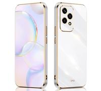 SEAHAI Case for Honor 200 Lite 5G, Ultra Thin Premium TPU Bumper Shockproof Soft Cover Electroplating Phnom Penh Design Silicone Skin Slim Case, White