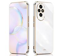 SEAHAI Case for Honor 200 Pro 5G, Ultra Thin Premium TPU Bumper Shockproof Soft Cover Electroplating Phnom Penh Design Silicone Skin Slim Case, White