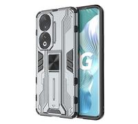 SEAHAI Case for HONOR 90 5G, Ultra-thin Protective Silicone TPU Shockproof Hybrid Hard PC Phone Cover, with Foldable Hidden Form Bracket - Gray