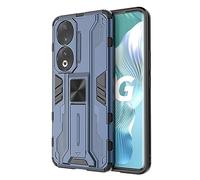 SEAHAI Case for HONOR 90 5G, Ultra-thin Protective Silicone TPU Shockproof Hybrid Hard PC Phone Cover, with Foldable Hidden Form Bracket - Blue